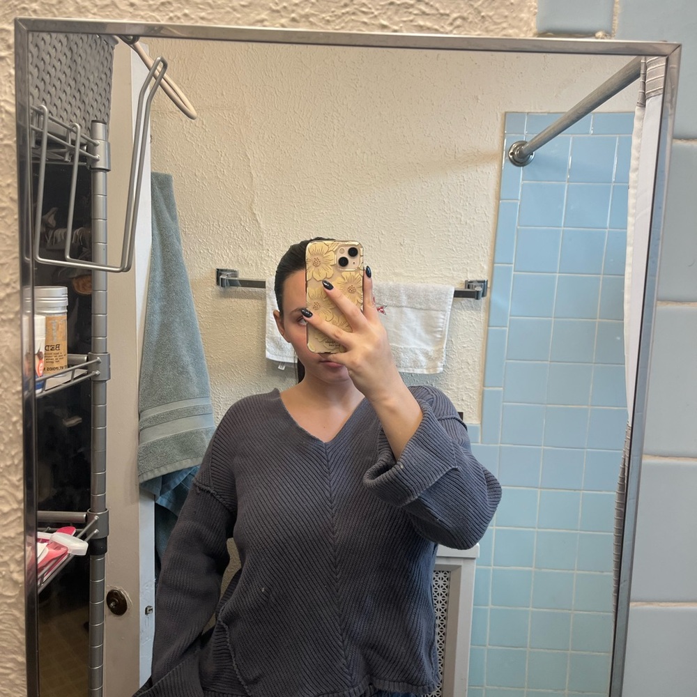 Cozy Blue Knit Sweater